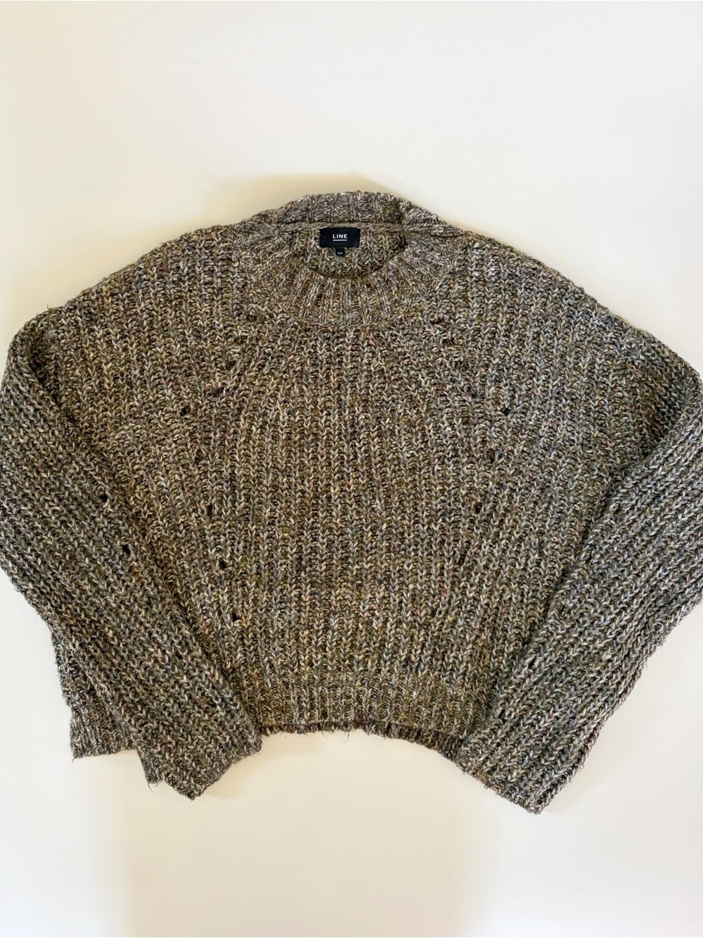 Line the Label Constance Chunky Knit Sweater Earth Tone Oversized Small - Picture 3 of 11